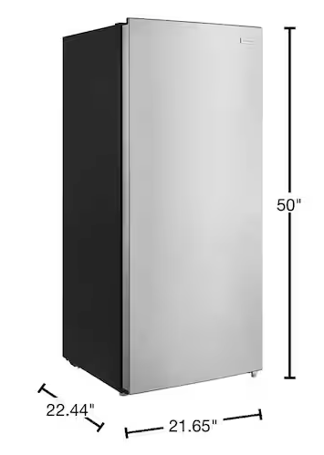 Vissani 7.1 cu. ft. Manual Defrost Convertible Upright Freezer in Stainless Steel Look MDUFC7SS4 - Scratch & Dent (Minor)
