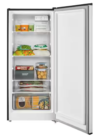 Vissani 7.1 cu. ft. Manual Defrost Convertible Upright Freezer in Stainless Steel Look MDUFC7SS4 - Scratch & Dent (Minor)