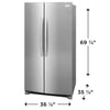 Pictures of Frigidaire Gallery 26 Cu. Ft. Standard-Depth Side-by-Side Refrigerator - 3SD545 - GRSN2620AF - Scratch & Dent (Minor) - Neu Appliance Outlet - Discount Appliance Outlet in Austin, Tx