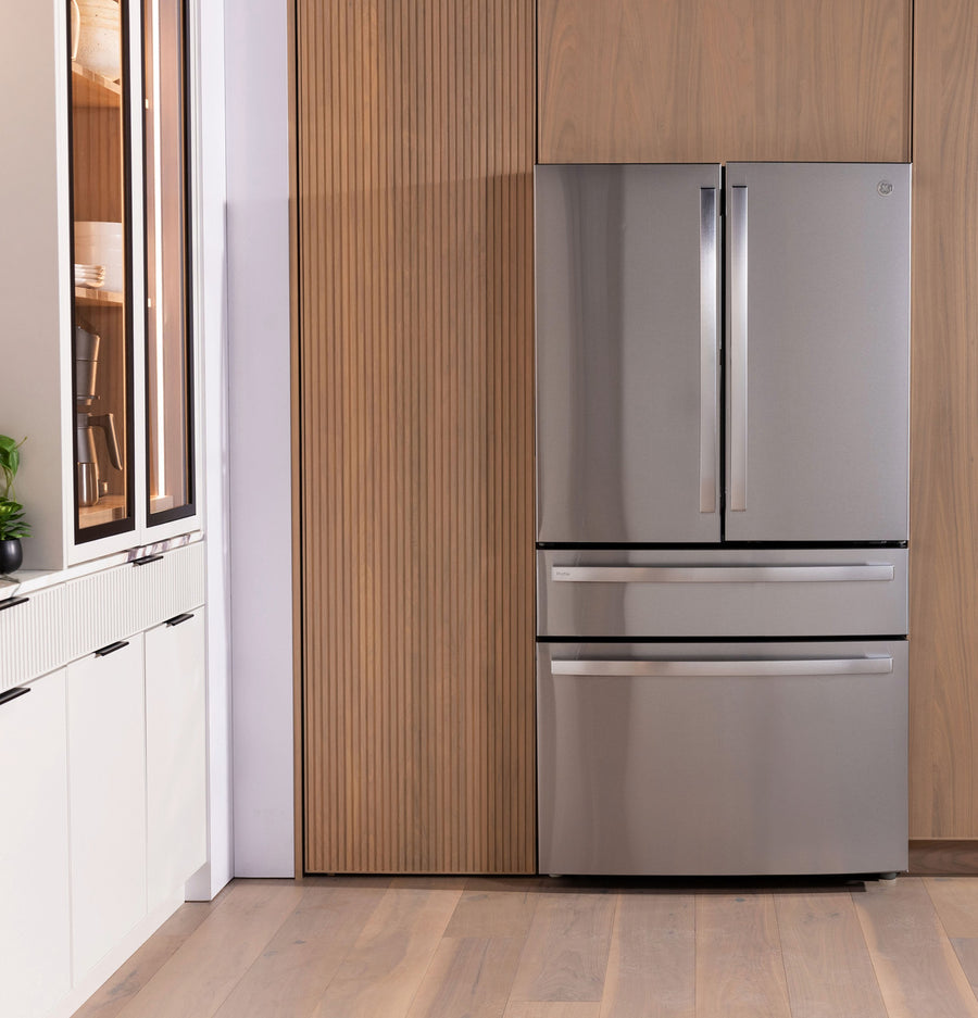 GE Profile™ ENERGY STAR® 29 Cu. Ft. Smart Fingerprint Resistant 4-Door French-Door Refrigerator with Door In Door GE9853 - PGD29BYTFS - New in Box