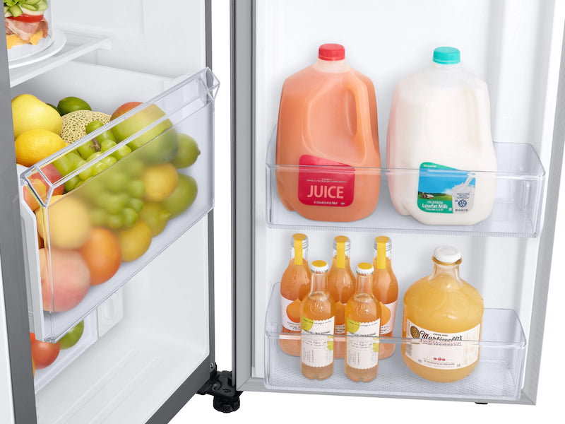 Samsung 27.4-cu ft Side-by-Side Refrigerator with Ice Maker in Fingerprint Resistant Stainless Steel 22133SD187 - RS27T5200SR - Scratch & Dent (Minor)