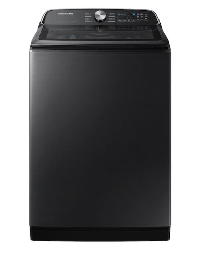 Pictures of Samsung 5.5 cu.ft. Extra-Large Capacity Smart Top Load Washer with Super Speed Wash in Brushed Black WA55CG7100AVUS - Scratch & Dent (Minor) - Neu Appliance Outlet - Discount Appliance Outlet in Austin, Tx