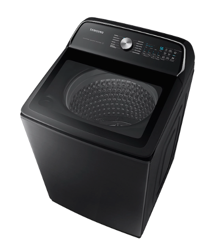 Pictures of Samsung 5.5 cu.ft. Extra-Large Capacity Smart Top Load Washer with Super Speed Wash in Brushed Black WA55CG7100AVUS - Scratch & Dent (Minor) - Neu Appliance Outlet - Discount Appliance Outlet in Austin, Tx