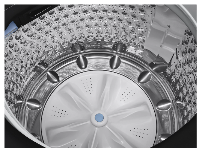 Pictures of Samsung 5.5 cu.ft. Extra-Large Capacity Smart Top Load Washer with Super Speed Wash in Brushed Black WA55CG7100AVUS - Scratch & Dent (Minor) - Neu Appliance Outlet - Discount Appliance Outlet in Austin, Tx