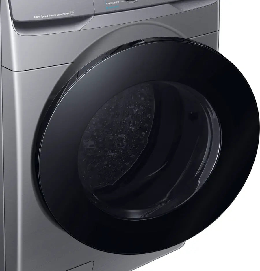 Samsung 4.5 cu. ft. Large Capacity Smart Front Load Washer with Super Speed Wash in Platinum 25137SD733 - WF45B6300AP - Scratch & Dent (Major)