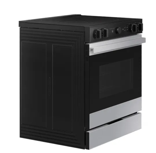 Samsung Stainless Steel Bespoke 30 in. 6.3 cu.ft. 5 Burner Element Smart Slide-In Electric Range w/ Smart Oven Camera NSE6DG8700SR - New