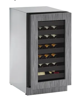 U-LINE 18 Inch Built-in Wine Storage with 31 Bottle Capacity, LED Lighting, Digital Touch Pad Control, Natural Beech Wood Fronts, and Convection Cooling System U2218WCINT00B - Open Box