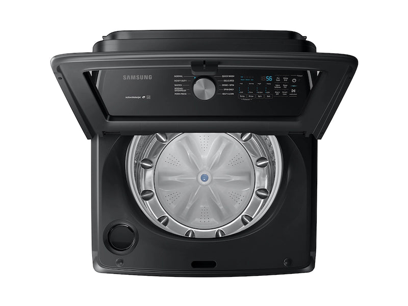 Pictures of Samsung 5.4 cu. ft. Top Load Washer with Active WaterJet in Black Stainless Steel WA54R7200AV - Certified Refurbished - Neu Appliance Outlet - Discount Appliance Outlet in Austin, Tx