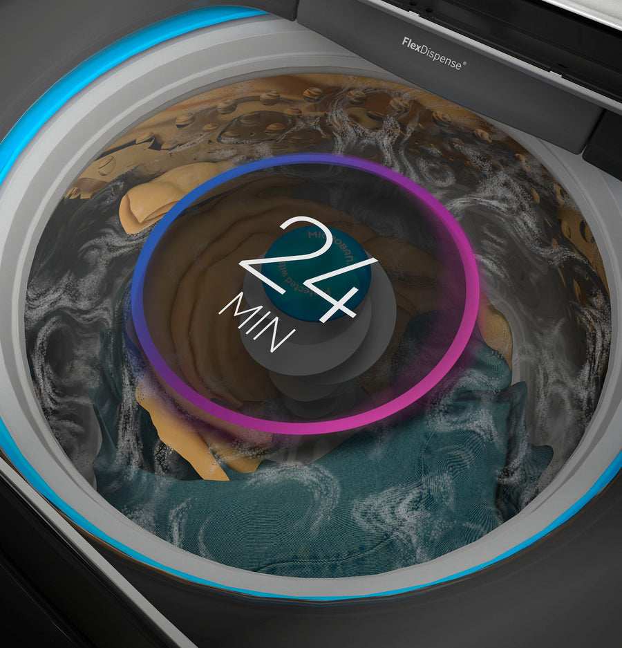GE Profile™ ENERGY STAR® 4.9 cu. ft. Capacity Washer with Smarter Wash Technology and FlexDispense™ 20232728 - PTW605BPRDG - Open Box