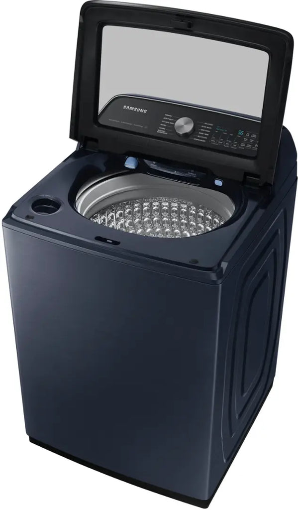 Pictures of Samsung Brushed Navy Blue 5.4 cu. ft. Smart Top Load Washer with Pet Care Solution and Super Speed Wash WA54CG7150AD - Open Box - Neu Appliance Outlet - Discount Appliance Outlet in Austin, Tx