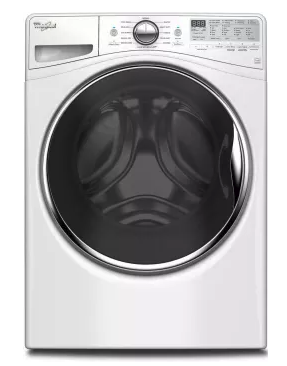 Whirlpool 27 Inch 4.5 cu. ft. Front Load Washer with Load & Go, Adaptive Wash, Steam Clean, 12 Wash Cycles, 1,200 RPM, and Smooth Wave Stainless Steel Basket WFW92HEFW - Scratch & Dent (Minor)