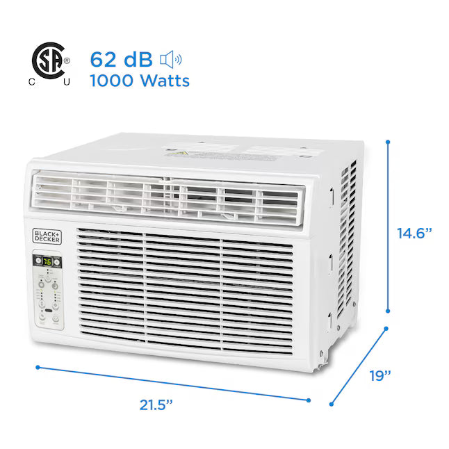 Black+Decker 14300 BTU Window Air Conditioner with Remote Control Cools Up to 700 Square Feet in White tstSA86 - BD145WT6 - New in Box