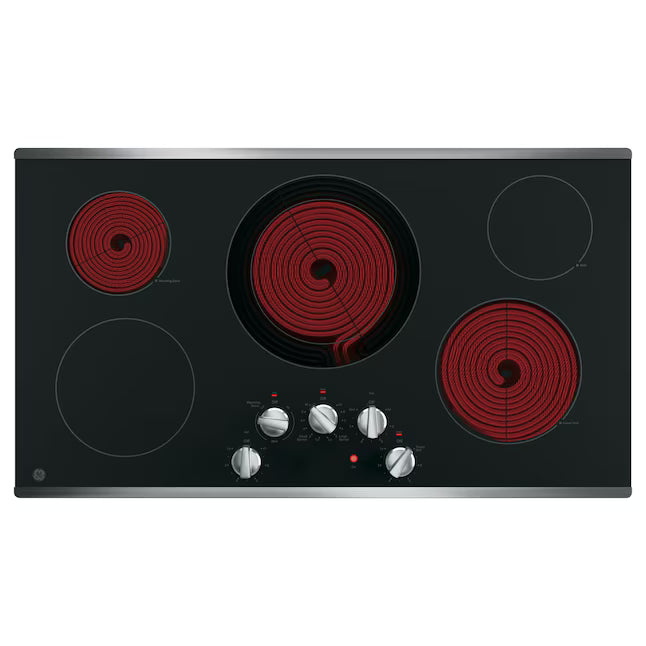 GE® 36" Built-In Knob Control Electric Cooktop GE9900 - JP3036SLSS - New In Box