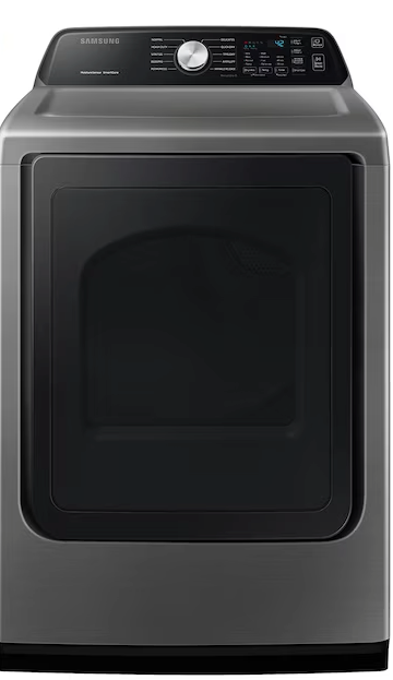 Samsung 4.5 cu. ft. Capacity Top Load Washer with Active WaterJet in Platinum WA45T3400AP - Certified Refurbished and Samsung 7.4 Cu. Ft. Gas Dryer with Sensor Dry in Platinum DVG45T3400P - Certified Refurbished