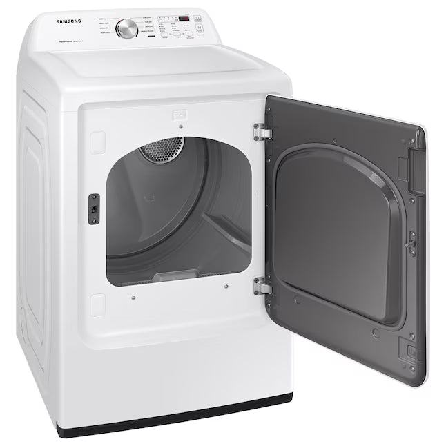 Samsung 7.2 cu. ft. Electric Dryer with Sensor Dry in White DVE45T3200W - Scratch & Dent (Minor)