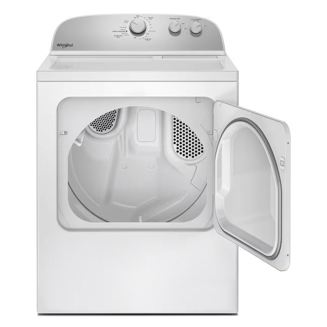 Whirlpool 4.3-cu ft High Efficiency Impeller Medium Top-Load Washer in White WTW5000DW - Open Box and Whirlpool White Electric Extra Large 7.0 Cu. Ft. Dryer with Wrinkle Shield WED4815EW - Scratch & Dent (Minor)