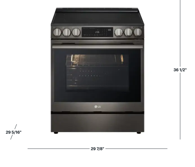 LG 6.3 cu. ft. Smart Electric Slide-in Range with InstaView®, ProBake Convection®, and Air Fry 3SD911 - LSEL6335ZE - Open Box