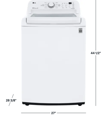 Pictures of LG White Top Load 4.5 Cu. Ft. Washer with NeveRust Drum and TurboDrum Technology WT7000CW - Certified Refurbished and LG 7.3 Cu. Ft. Electric Rear Control Ultra Large Capacity Dryer in White with Sensor Dry 16037 - DLE6100W - Certified Refurbished - Neu Appliance Outlet - Discount Appliance Outlet in Austin, Tx