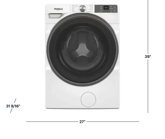 Whirlpool 4.5 cu. ft. Smart Front Load ENERGY STAR® Washer with FreshFlow™ Vent System WFW5720RW - Open Box and Whirlpool 7.4 cu. ft. Smart Front Load ENERGY STAR® Electric Dryer with Wrinkle Shield™ Option WED5720RW - Open Box