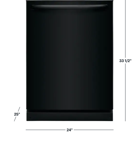 Frigidaire Top Control Built-In Plastic Tub Dishwasher with MaxDry 52 dBA in Black 25136SD615 - FDPH4316AB - Open Box