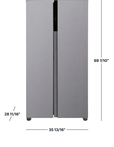 Pictures of Frigidaire 21 Cu. Ft. Counter-Depth Side-by-Side Refrigerator in Fingerprint-Resistant Stainless Steel 3SD421 - FRSG2115AV - Scratch & Dent (Moderate) - Neu Appliance Outlet - Discount Appliance Outlet in Austin, Tx