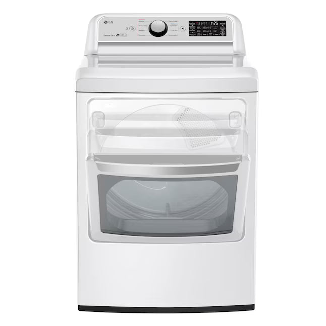 LG 7.3 cu. ft. Ultra Large Capacity Smart Wi-Fi Enabled Electric Dryer with Sensor Dry Technology 1CR05113 - DLE7300WE - Certified Refurbished
