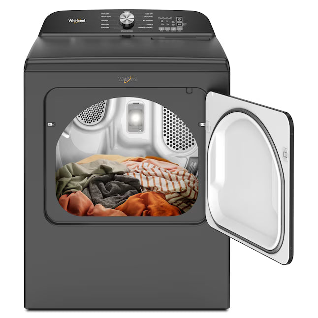 Whirlpool Volcano Black Electric 7.0 Cu. Ft. Dryer with Steam Refresh Cycle and Moisture Sensor WED6150PB - Scratch & Dent (Minor)