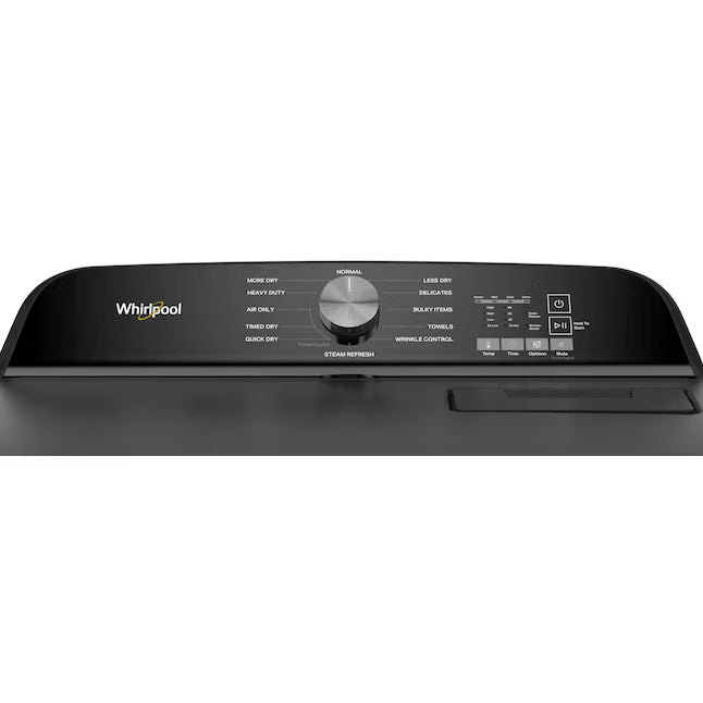 Whirlpool Volcano Black Electric 7.0 Cu. Ft. Dryer with Steam Refresh Cycle and Moisture Sensor WED6150PB - Scratch & Dent (Minor)