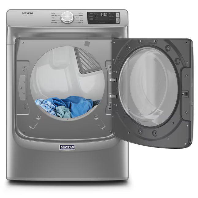 Maytag 4.5-cu ft High Efficiency Stackable Steam Cycle Front-Load Washer MHW5630HC - Open Box and Maytag 7.3-cu ft Stackable Vented ENERGY STAR Electric Dryer MED5630HC - Scratch & Dent (Minor)