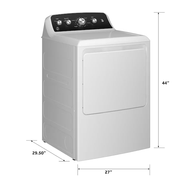 GE® 7.2 cu. ft. Capacity Gas Dryer with Up To 120 ft. Venting and Extended Tumble 31133SD145 - GTD48GASWWB - Scratch & Dent (Minor)