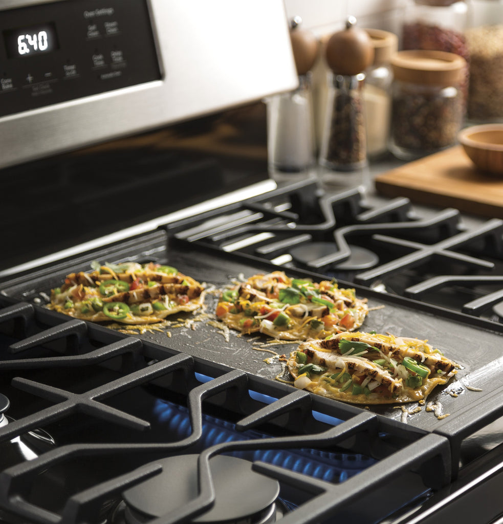 Pictures of GE® Free-Standing Gas Range with Griddle in Stainless Steel JGBS66REKSS - New in Box - Neu Appliance Outlet - Discount Appliance Outlet in Austin, Tx