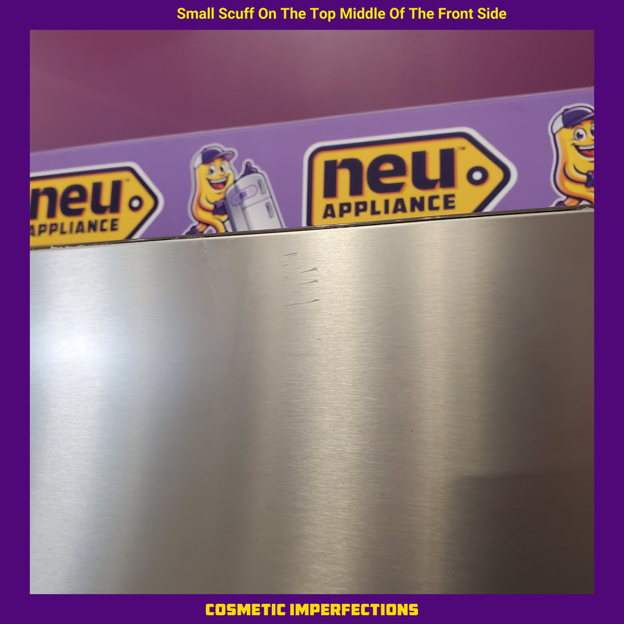 Hisense Counter Depth Bottom Freezer 17.2 Cu. Ft. Refrigerator with LED Lighting and Super Cool and Super Freeze in Fingerprint Stainless Steel 22137390 - HRB171N6ASE - Scratch and Dent (Moderate)