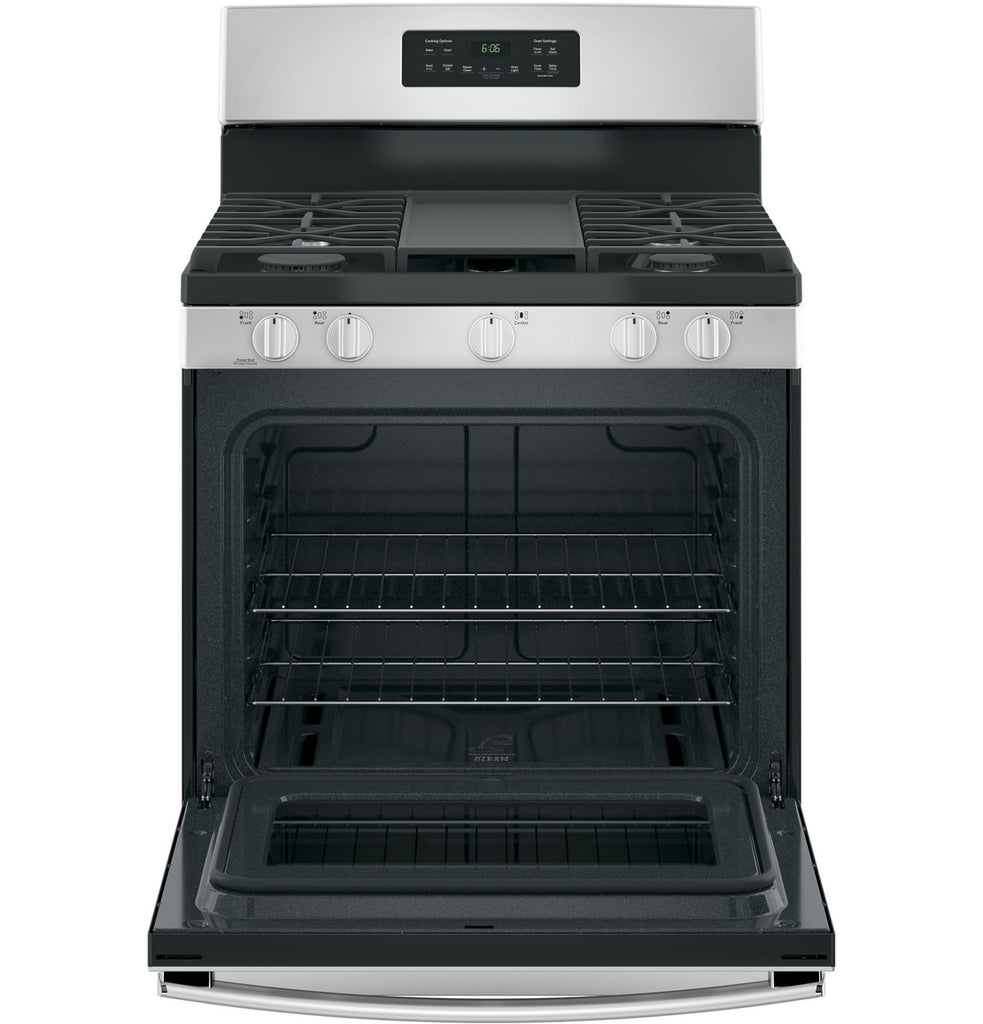 Pictures of GE® Free-Standing Gas Range with Griddle in Stainless Steel JGBS66REKSS - New in Box - Neu Appliance Outlet - Discount Appliance Outlet in Austin, Tx