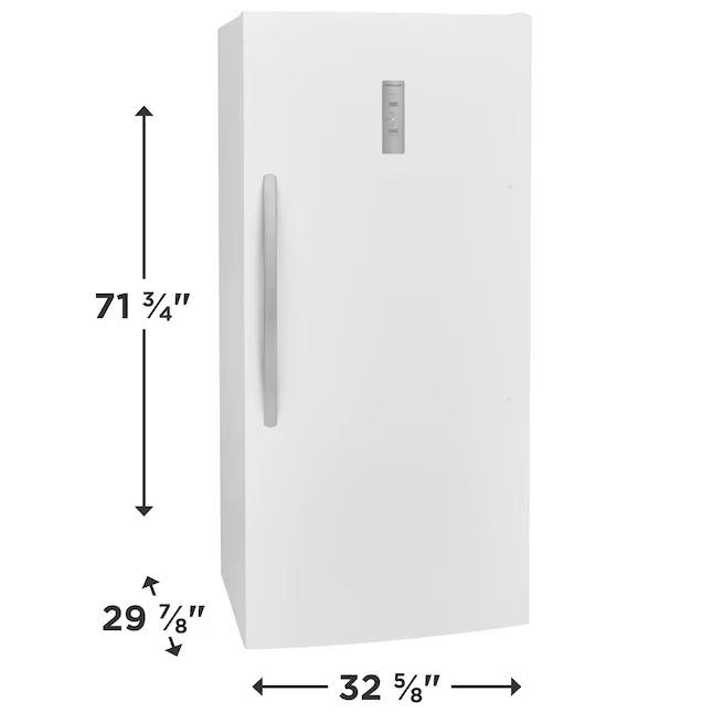Frigidaire 20 Cu. Ft. ENERGY STAR Garage Ready White Upright Freezer with EvenTemp™ Cooling System FFUE2024AW - Scratch & Dent (Minor)
