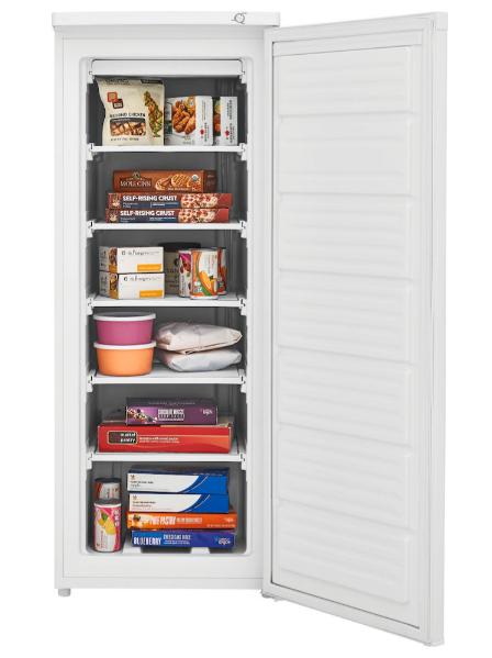 Frigidaire White 22 Inch Upright 6 Cu. Ft. Freezer with Manual Defrost SA655 - FFUM0623AW - Scratch & Dent (Minor)