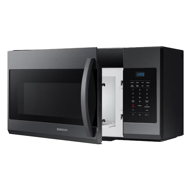 Samsung Bespoke 1.7-cu ft Over-the-Range Microwave in Fingerprint Resistant Black Stainless Steel ME17R7021EG - New in Box