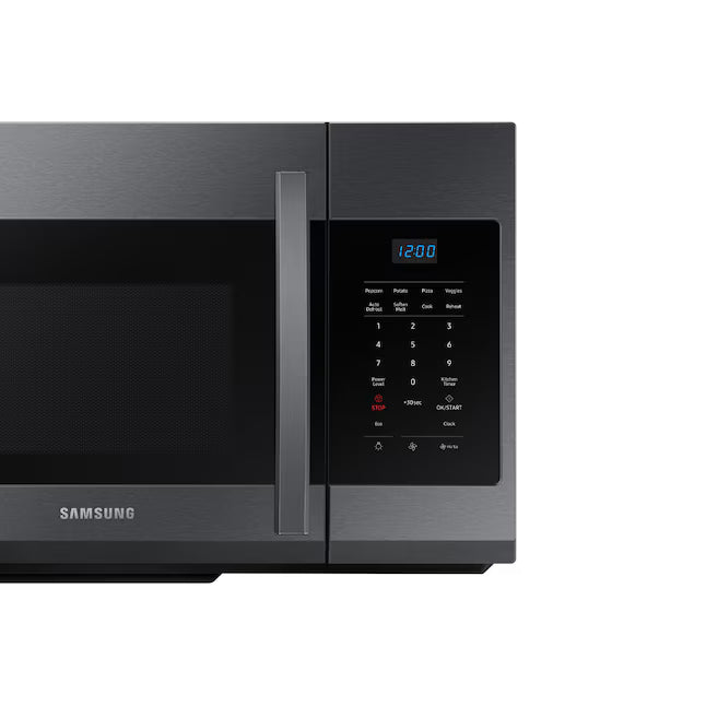 Samsung Bespoke 1.7-cu ft Over-the-Range Microwave in Fingerprint Resistant Black Stainless Steel ME17R7021EG - New in Box