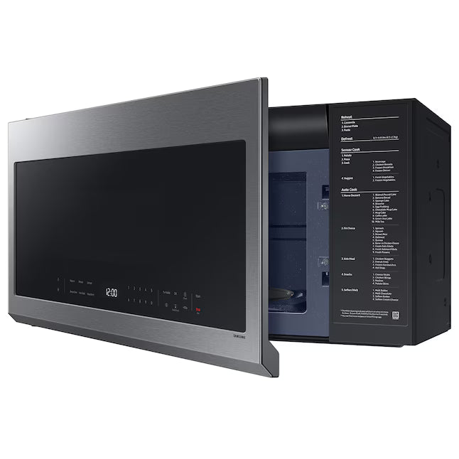 Samsung 2.1 cu. ft. Over-the-Range Microwave with Wi-Fi in Fingerprint Resistant Stainless Steel SA316 - ME21DG6300SR - Open Box