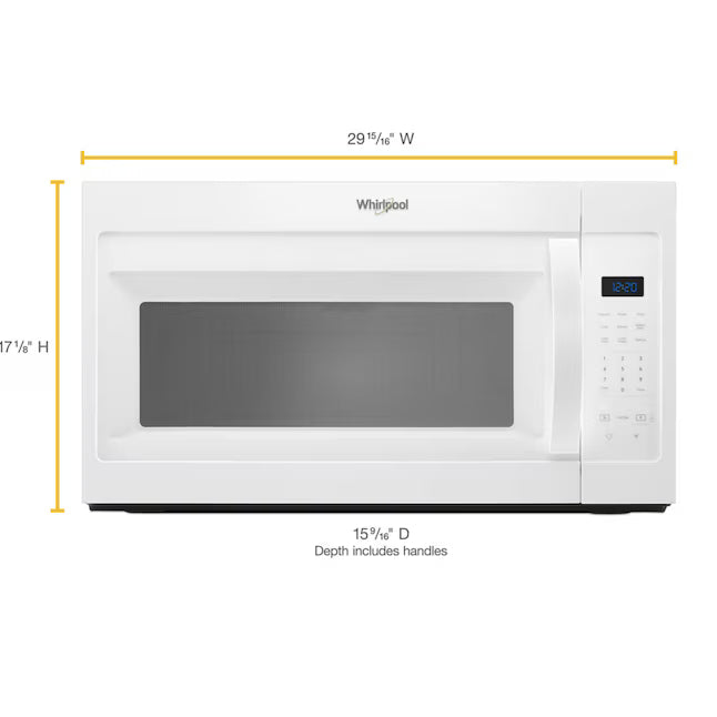 Whirlpool 1.7 cu. ft. Microwave Hood Combination with Electronic Touch Controls 5SD287 - WMH31017HW - Scratch & Dent (Minor)