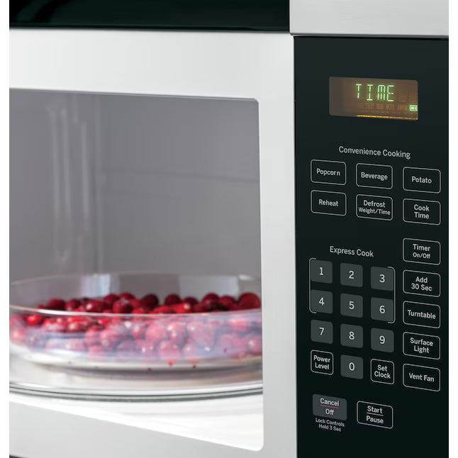 GE® 1.6 Cu. Ft. Over-the-Range Microwave Oven in Stainless Steel 251317SD1271 - JVM3160RFSS - Scratch & Dent (Minor)