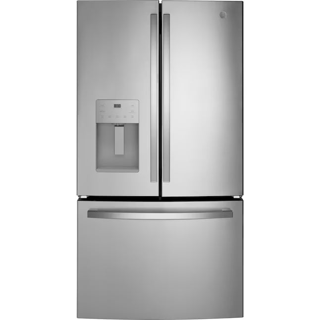 GE 20.6 cu. ft. Counter Depth French Door Refrigerator in Fingerprint Resistant Stainless, ENERGY STAR GYE21JYMFS - Scratch & Dent (Moderate)
