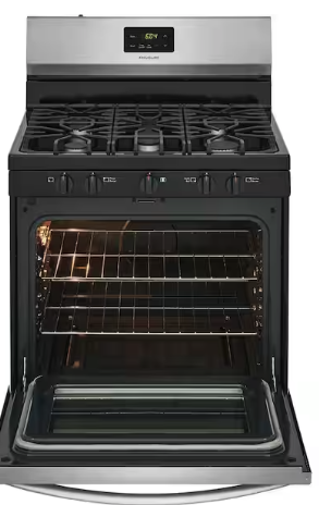 Frigidaire 30 in. 5 Burner Freestanding Gas Range in Stainless Steel FCRG3052AS - Certified Refurbished