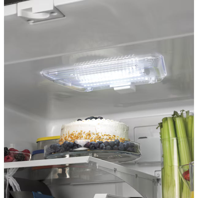 GE 20.6 cu. ft. Counter Depth French Door Refrigerator in Fingerprint Resistant Stainless, ENERGY STAR GYE21JYMFS - Scratch & Dent (Moderate)