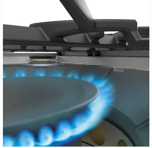 Hestan 30 Inch Gas Cooktop with 5 Sealed Burners, Heavy-Duty Cast-Iron Continuous Grates, Simmer Flame, Electronic Ignition/Reignition System, and Backlit Knobs KGC30 - Scratch & Dent (Minor)