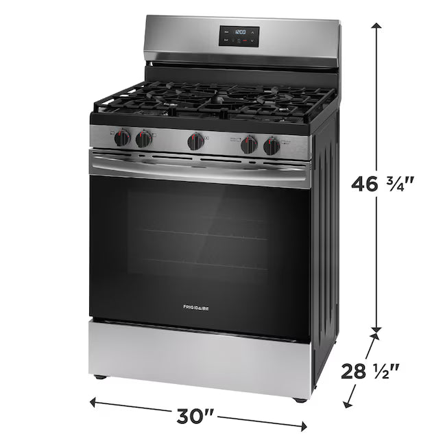 Frigidaire 5.3 Cu ft. Freestanding Electric Range with Quick Boil Element in Stainless Steel FCRG3052BS - Scratch & Dent (Minor)