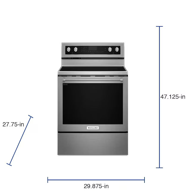 KitchenAid 5-Element Electric Convection Range 17SD015 - KFEG500ESS - Scratch & Dent (Minor)