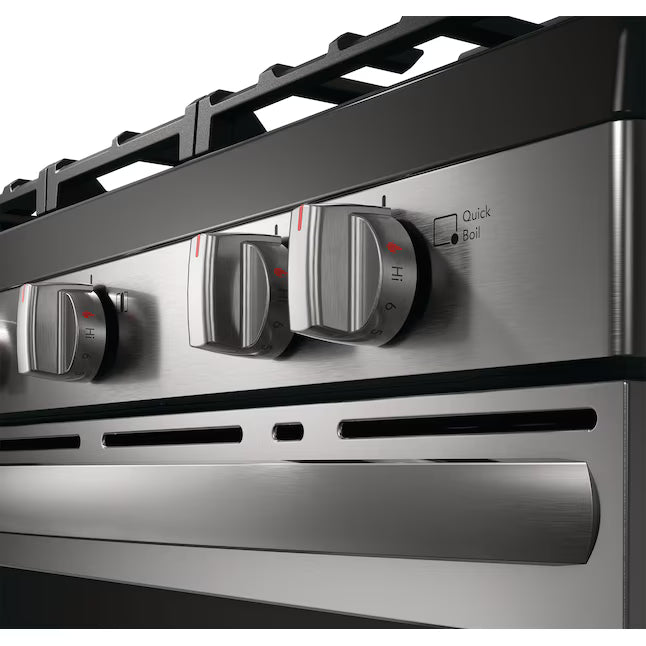 Frigidaire Stainless Steel Gas Range with Air Fry and Five Burner Cooktop 20531SD475 - FCRG3083AS - Open Box