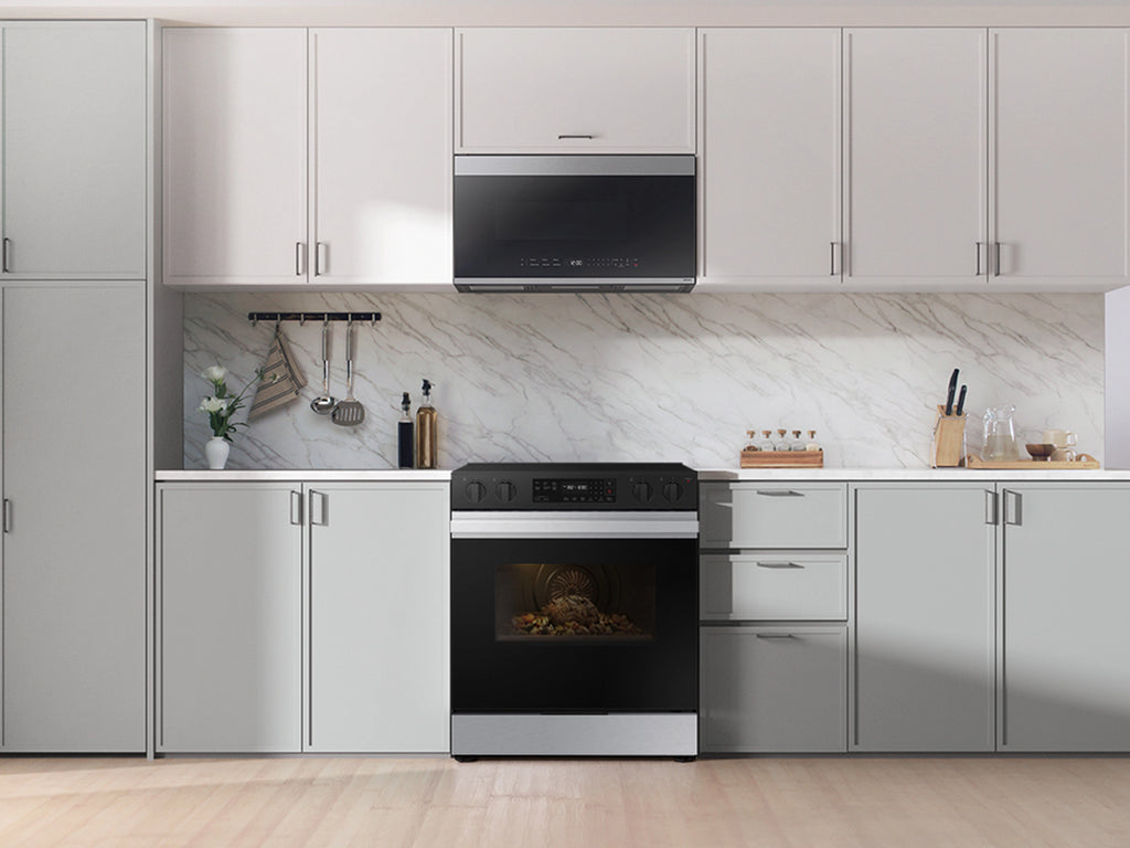 Pictures of Samsung Bespoke Slide-in Electric Range in Stainless Steel 3SD627 - NSE6DG8100SR - Open Box - Neu Appliance Outlet - Discount Appliance Outlet in Austin, Tx
