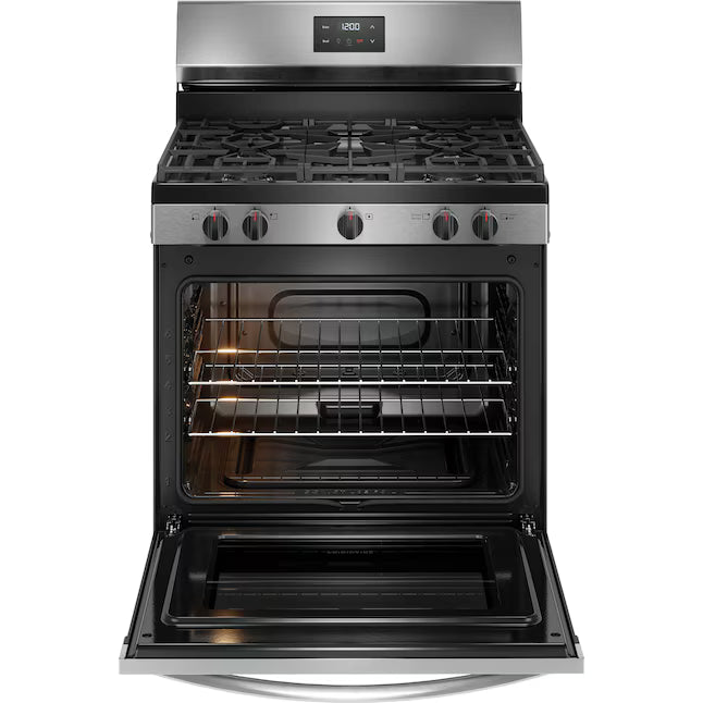 Frigidaire 5.3 Cu ft. Freestanding Electric Range with Quick Boil Element in Stainless Steel FCRG3052BS - Scratch & Dent (Minor)