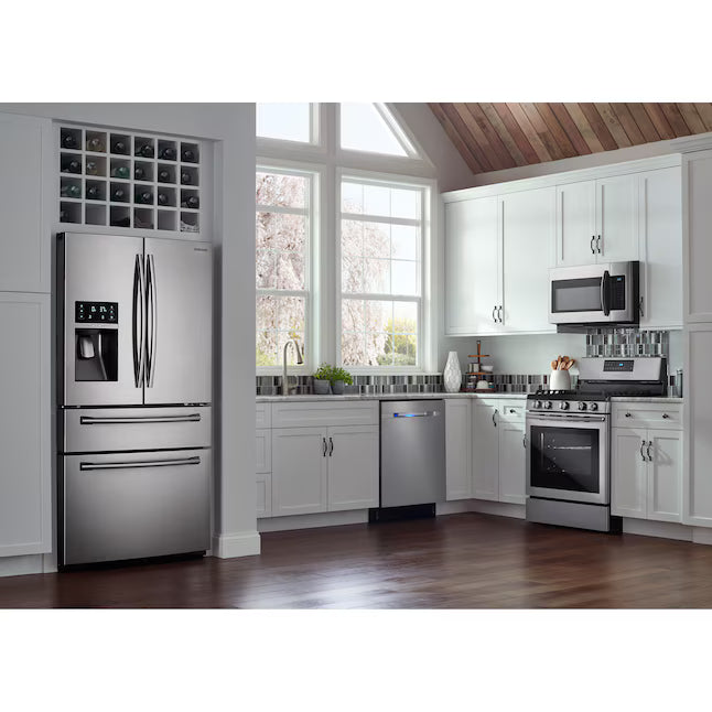 Samsung 28.2 Cu. Ft. 4-Door French Door Refrigerator with Thru-the-Door Ice and Water in Stainless Steel 31135SD255 - RF28HMEDBSR - Scratch & Dent (Moderate)